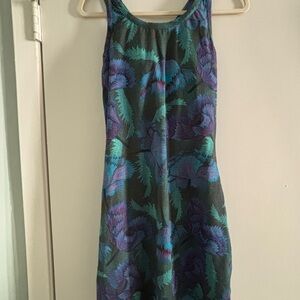 Title Nine Blue and Purple Sheath Dress Sleeveless Scoop Neck